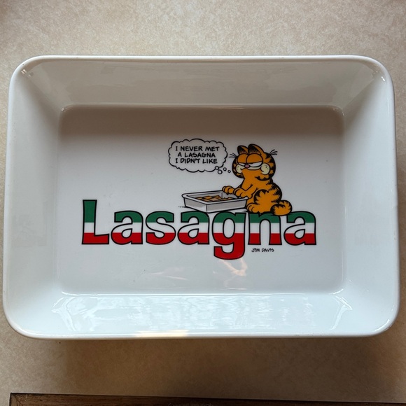 Vintage Garfield Collectible Lasagna Baking Dish Pan